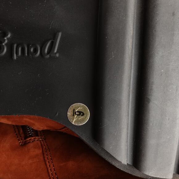 Paul Green Boots Womens SZ UK 6 US 8.5 Brown Denver Suede Ankle Zip Western Moto - Picture 13 of 16